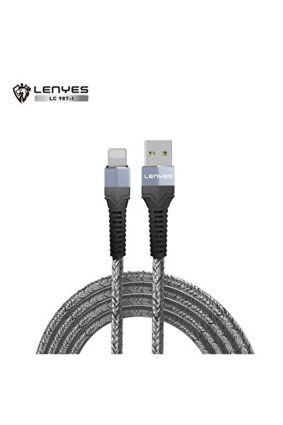 Lenyes كابل بيانات شحن سريع LC987 2.4A من النايلون بطول 1 متر - نوع C