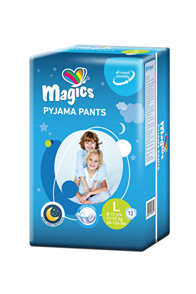 Sleepy Scutece-chilotel, MAGICS PYJAMA Pants-marimea L (8), 27-57 kg, 12 bucati