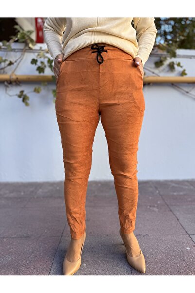 DenizEge Italian Suede Trousers Cinnamon
