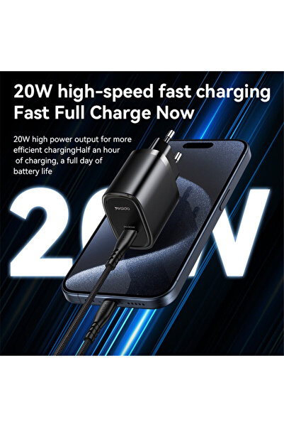 Yesido Compact USB-C Wall Charger PD 20W YC57, White