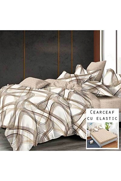 Patul Lenjerie de pat, Bumbac Finet, Pucioasa, Pat Dublu, 2 Persoane, Cearceaf cu elastic