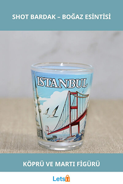 Letsii كأس زجاجي أنيق بتصميم إسطنبول مع صورة بوجازيك