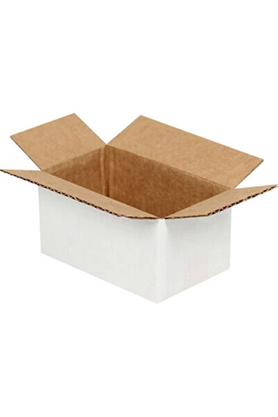 Genel Markalar 6,5x3,5x3cm Tek Oluklu Beyaz Koli