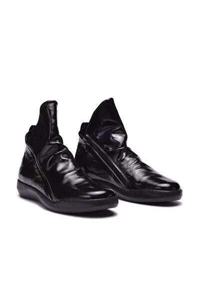 Gusse Yohanya Women's Khaki Patent Leather Boots 260493-3