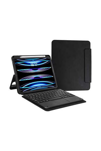 tekno grup Apple iPad Pro 12.9 2021(5.Nesil)Border Keyboard Bluetooh Bağlantı...