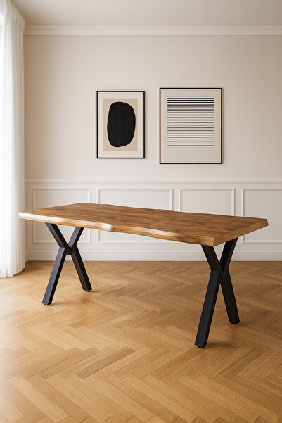 Atolye Casa 90x180cm Ceviz Sabit Yemek Masası Gala Model