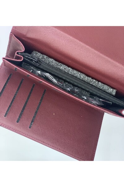 PurpleART Women's Large Horizontal Wallet with Lock Closure 10X16Cm