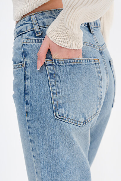 Addax Yüksek Bel Mom Jean Pantolon PN8767