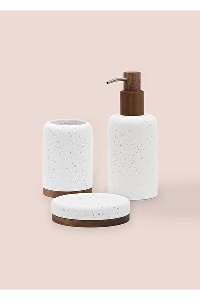 RİVO HOME DECOR Travertine Bathroom Set 3 Pieces