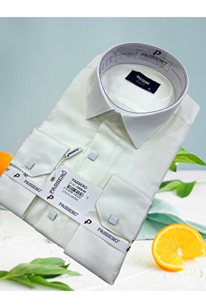 PASSERO Slim Fit Snap Fastener Σατέν πουκάμισο