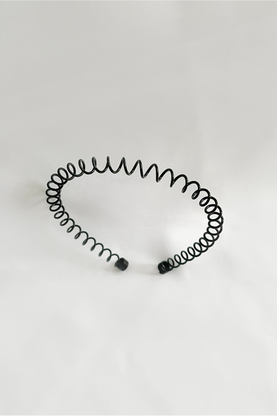 Happyline Siyah Metal Taç Erkek Kadın Sporcu Saç Tacı saç bandı Zigzag taç ya...