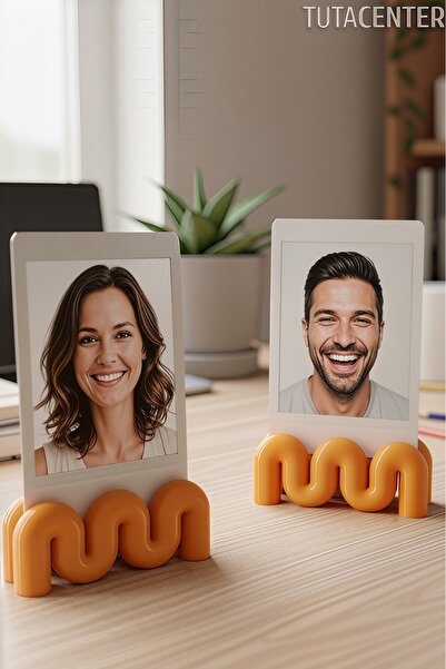 TUTACENTER Dalga Formlu Dekoratif Fotoğraf Tutucu, Kart Tutucu, Mini Fotoğraf...