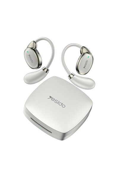 Yesido Căști Bluetooth YSP19 WH cu urechi deschise, tip C, 400 mAh, albe