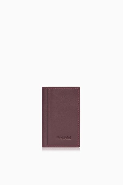 CENGİZ PAKEL Men's Genuine Leather Card Holder 2305 - Plum