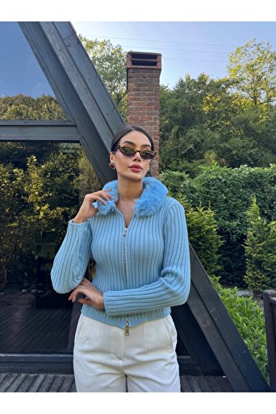 Genel Markalar Triko Yakası Detay Hırka