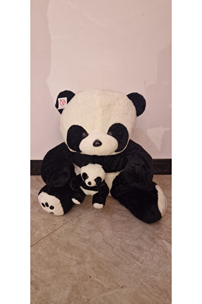 Krista Jucărie de pluș Mama Urs Panda cu pui 35 cm