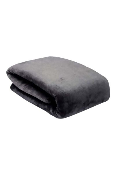 Home Box Lavish Microflannel Polyester Bed Blanket, Gray, 150x220 cm