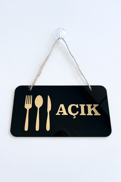 Kuzeylina Open / Closed Door Sign for Restaurants and Shops