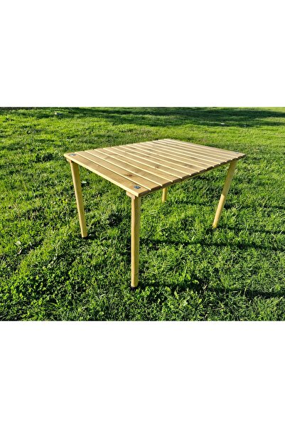 Brothers Craft Brotherscraft Ahşap Katlanır Rulo Kamp ve Piknik Masası 80*60*55 cm Ceviz