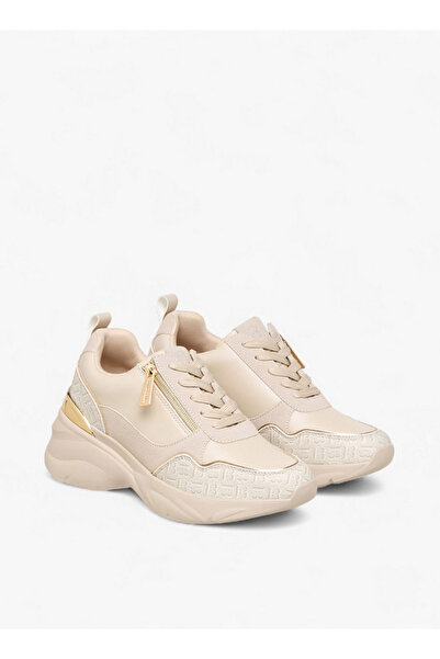 Flora Bella by Shoexpress Women Monogram Panel Lace-Up Sneakers