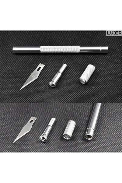 LUXER Metal Scalpel Cutter, 5 Spare Blades for Origami/DIY Activities, Length 15 cm