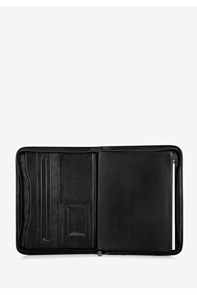 Wittchen Servietă bărbătească cu clapă separatoare din piele artificială neagră