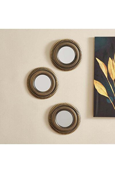 Home Box Nomad 3-piece Mirror Set - 25 cm, Gold