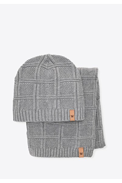 Wittchen Men's Winter Set with Geometric Pattern, Gray Viscose