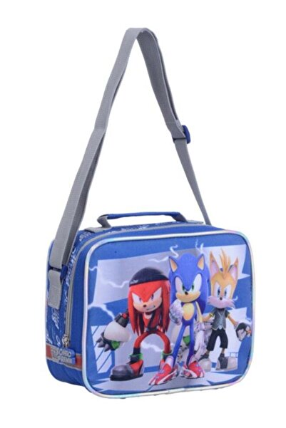 Generic Sonic Prime The Hedgehog High Quality Zipper Closure Rectangular Shaped Lunch Bag Multicolor