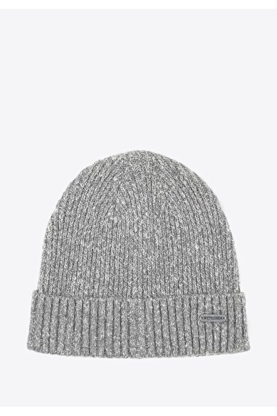 Wittchen Men's Ribbed Cap Gray and White Gray and White Acrylic