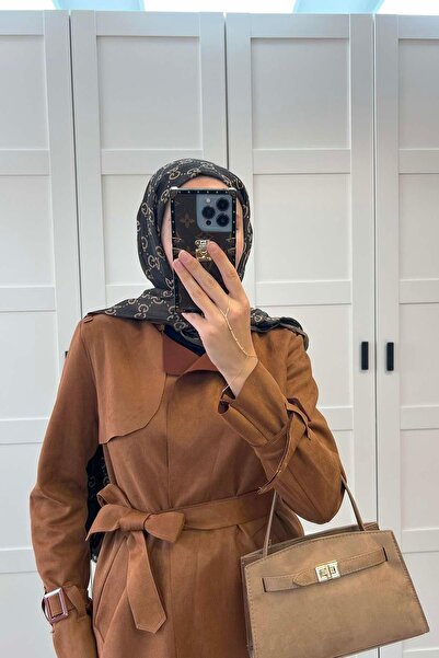 Pardesü Dünyası Süet Trençkot Taba