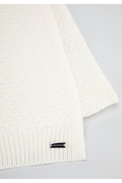 Wittchen Eșarfă de damă cu model geometric din acrilic alb