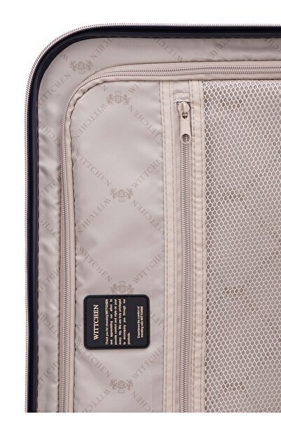 Wittchen Valiză mare pentru femei din policarbonat cu dungi bleumarin