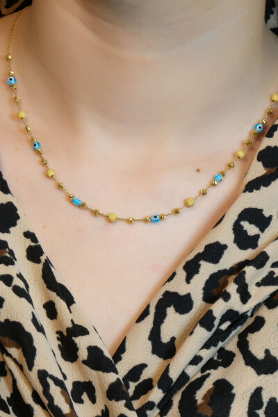 güneyler altın NAZAR BONCUKLU DORİKA KOLYE 22 AYAR A078494