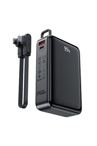 Acefast Fast Charge Power Bank with Cable, 20000 mAh, 67W M4-20000