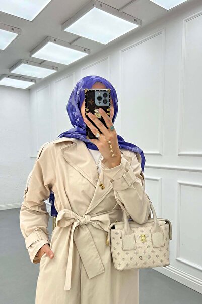 Pardesü Dünyası Kol Detaylı Kemerli Trençkot Taş