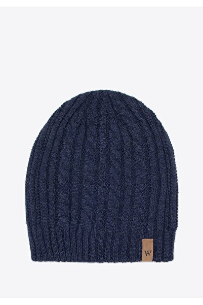 Wittchen Men's winter set with decorative weave, classic navy blue, navy blue viscose