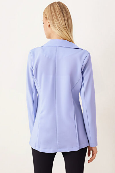 armonika Kadın Buzmavi Düğmeli Ceket ARM-20K001151