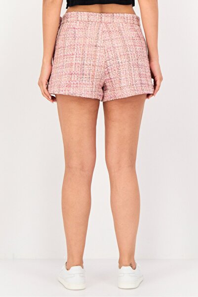 Lime Women Textured Basic Shorts, Multicolor