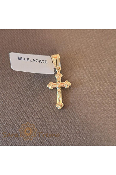 saratremo Distinct gold-plated Athos cross - 2.5 cm