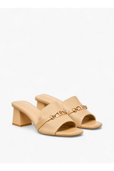 Flora Bella by Shoexpress Womens Textured Block Heel Sandals