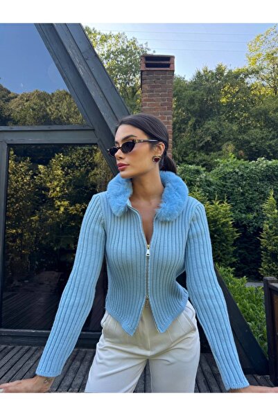 Genel Markalar Triko Yakası Detay Hırka