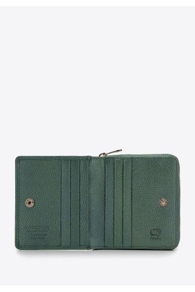 Wittchen Women's Leather Wallet with Decorative Edge Small Green Leather