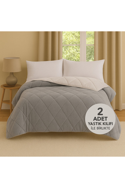 SHome Преміум двосторонній ковдра Welsoft & бавовна 195x215 см – наповнена чи...