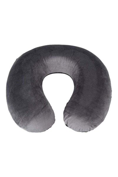 Home Box Memory Foam Neck Pillow Polyester Gray 30 x 30 x 9 cm