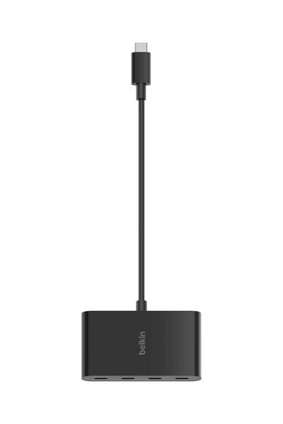 Belkin USB-C 4-Port Hub — Portable USB-C to 4x USB-C Adapter, 10Gbps, 100W PD