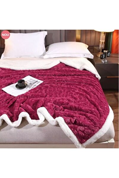 Sale4u Cocolino Fur Blanket - Burgundy