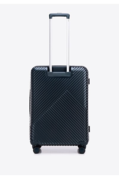 Wittchen Valiză medie pentru femei din policarbonat cu dungi bleumarin