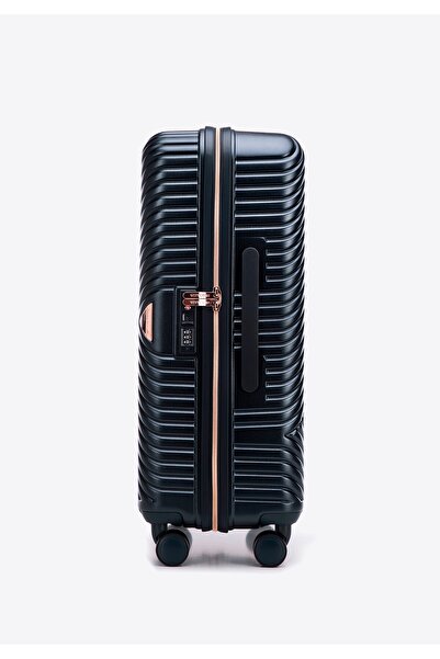 Wittchen Valiză medie pentru femei din policarbonat cu dungi bleumarin