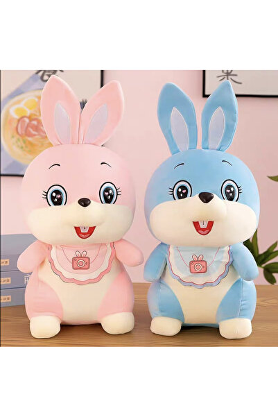 Krista Jucărie de pluș Iepuraș cu bavetă, 30 cm, albastru